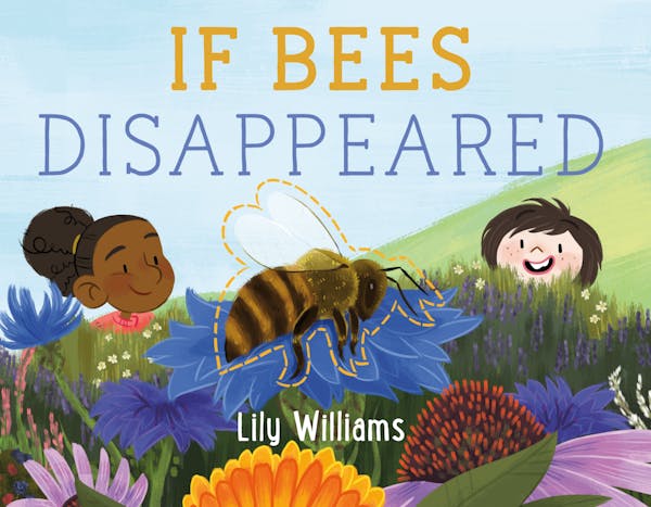 This image group shows three different book covers of bee books -- GIVE BEES A CHANCE, HONEYBEE, and IF BEES DISAPPEARED